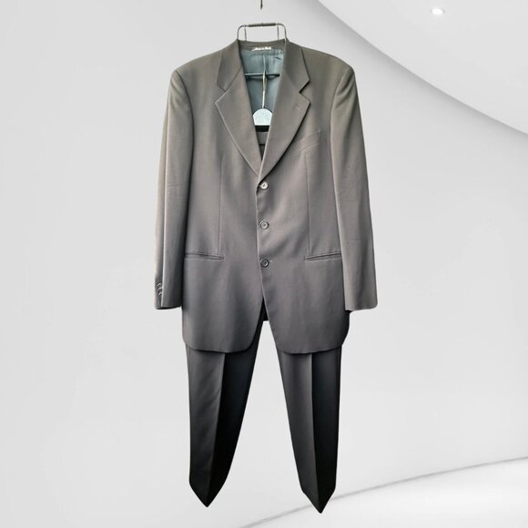 Giorgio Armani Suit Mens US 44 R Dark Blue Virgin Wool 100%, 2 Piece - Picture 3 of 17